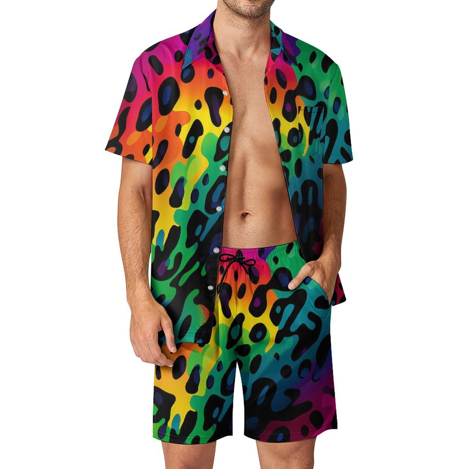 Men'S Formal Beach Wear - Summer Irregular Geometric 3D Print Men