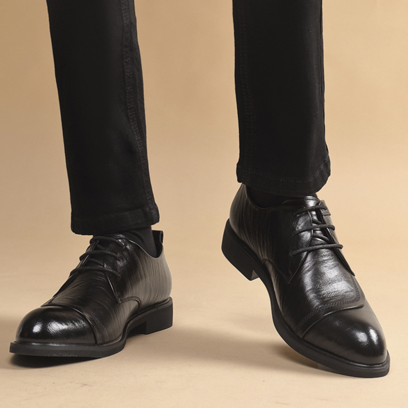 Leather Oxford Shoes With Meta - Men Formal Wear Dress review and price