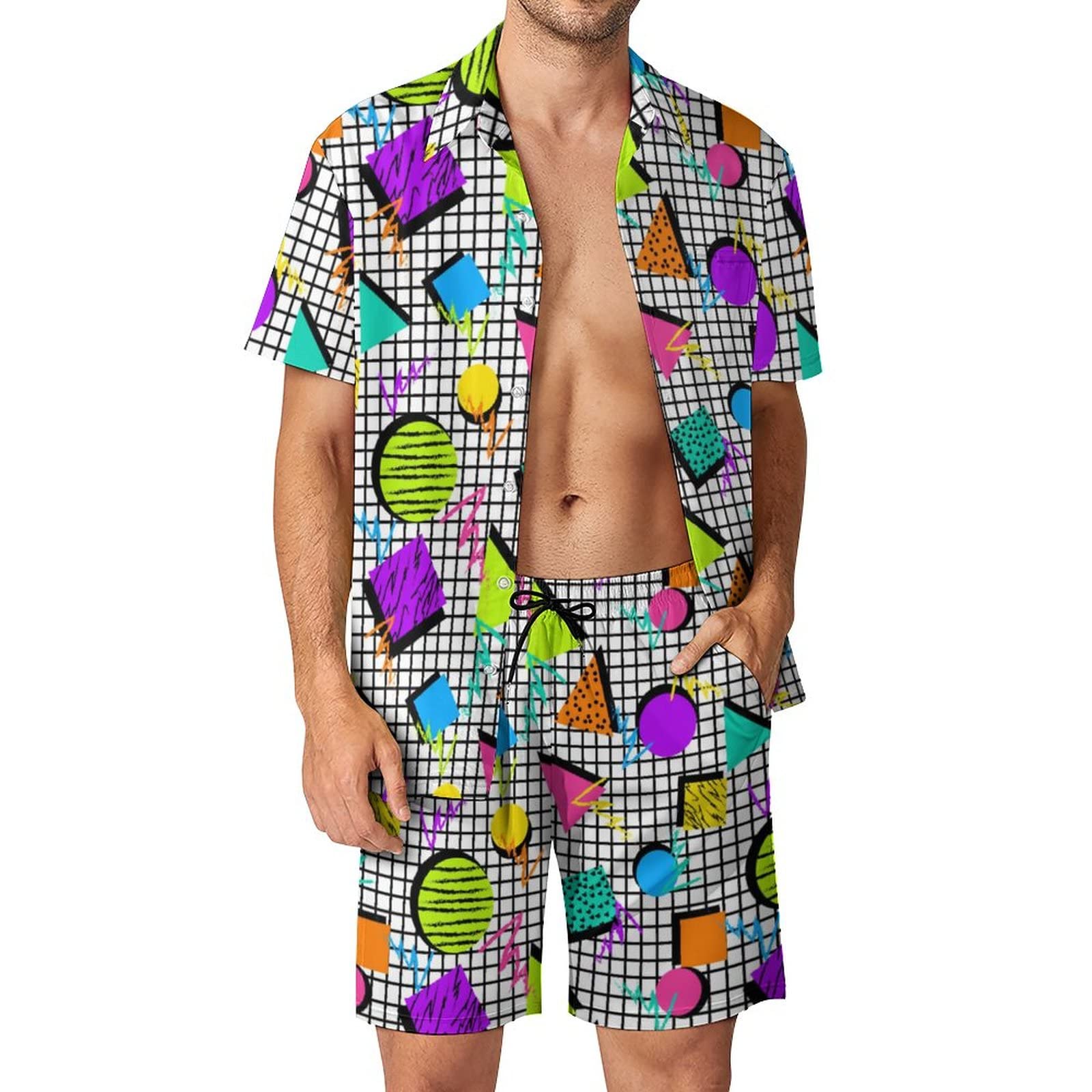 Summer Irregular Geometric 3D  - Men'S Formal Beach Wear review and price