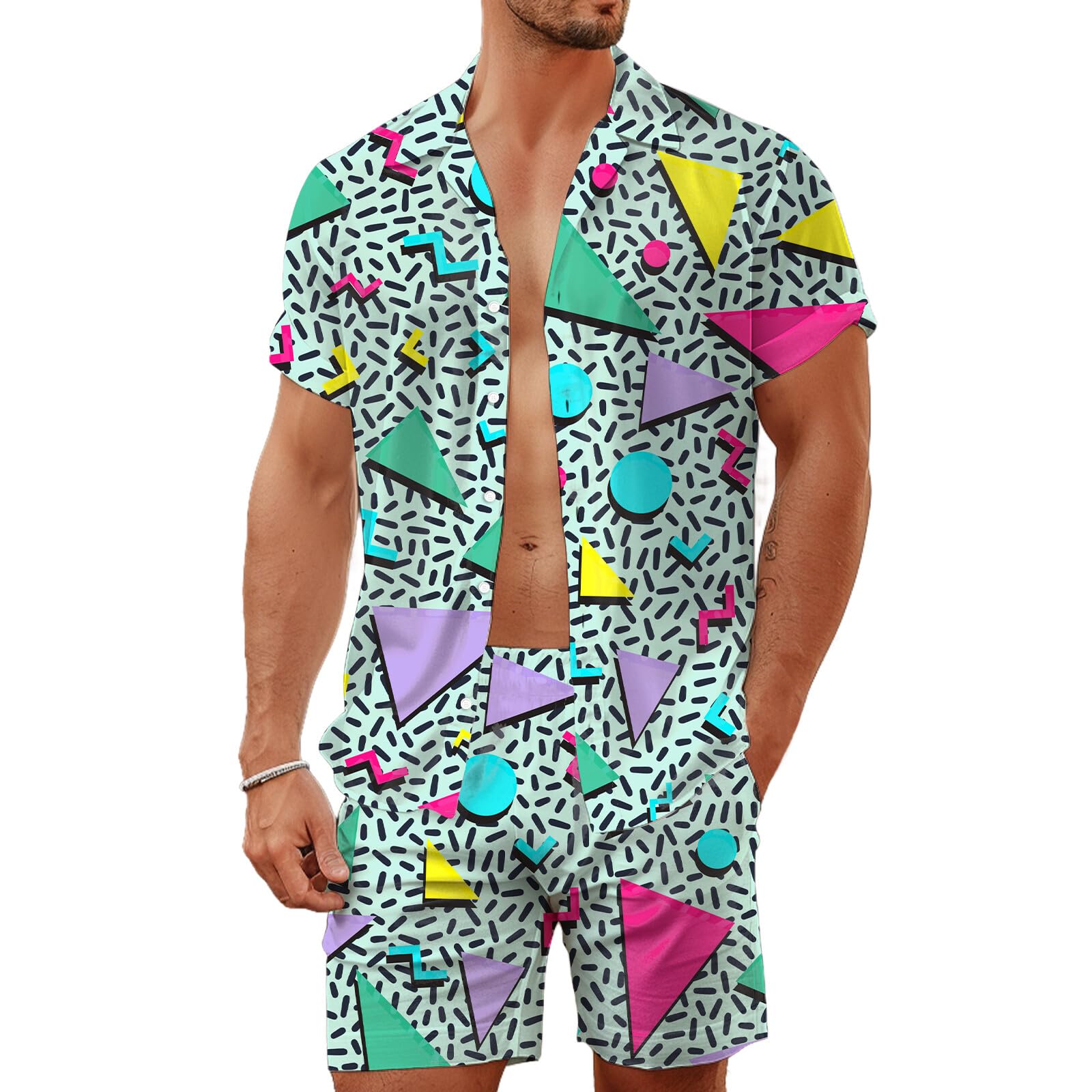 Summer Irregular Geometric 3D  - Men'S Formal Beach Wear review and price