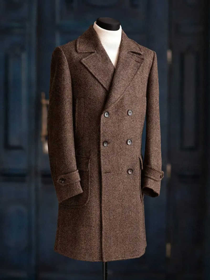 Modern Men Herringbone Overcoa - Men Formal Wear Modern review and price