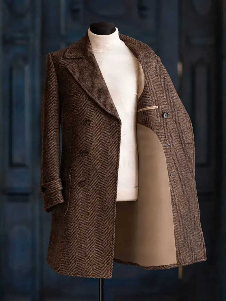 Modern Men Herringbone Overcoa - Men Formal Wear Modern review and price