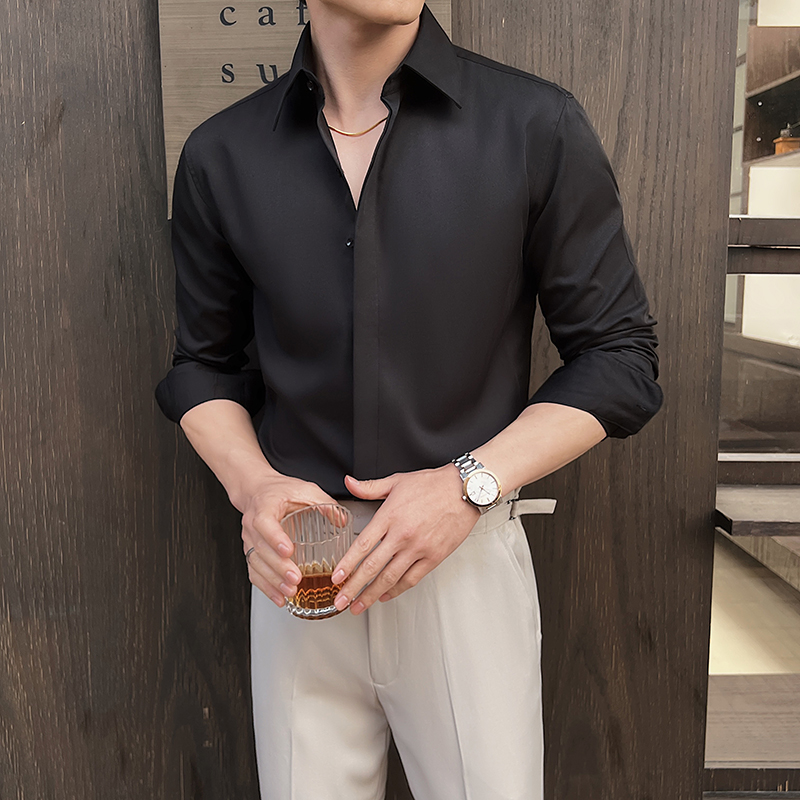 Men's White Long-Sleeve Dress  - Men Formal Wear Modern review and price