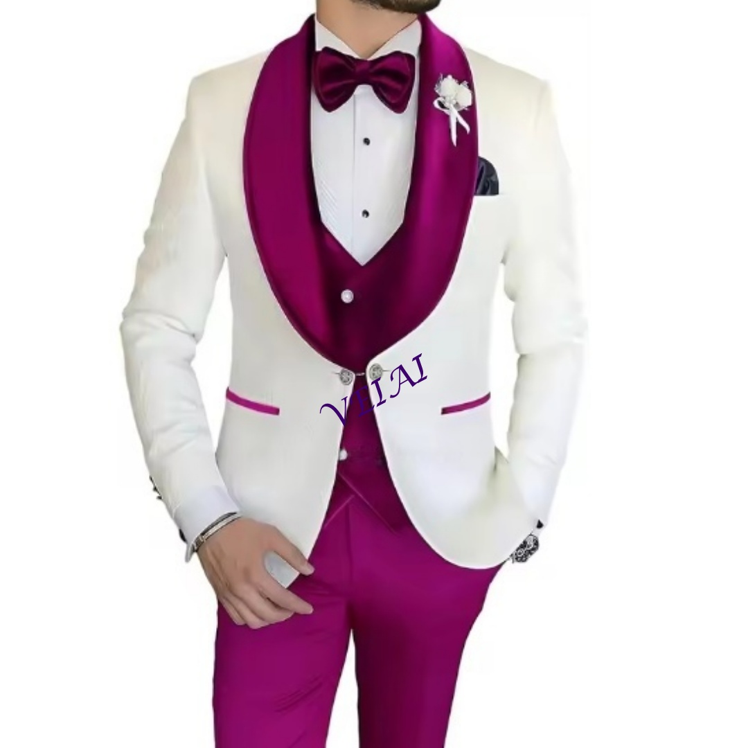 Customized Slim Fit 3 Piece Tu - Men Formal Wear Combination review and price