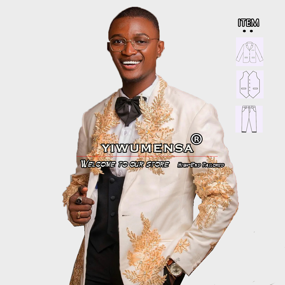 Customized 3 Pieces Suits Men  - Men Formal Wear Dress review and price