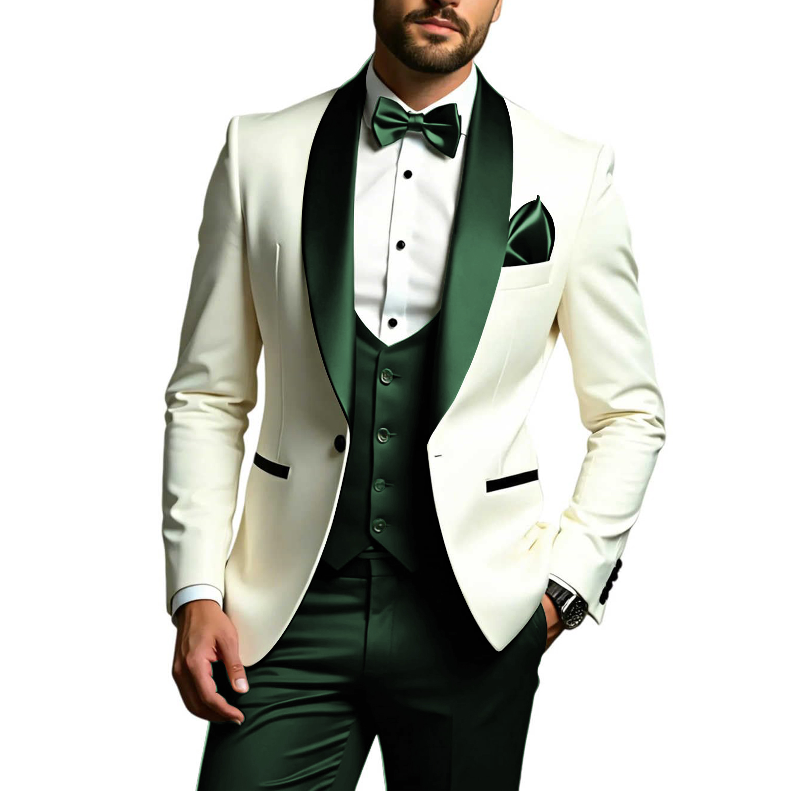 Men's 3 Piece Suits Slim Fit T - Men Formal Wear Modern review and price