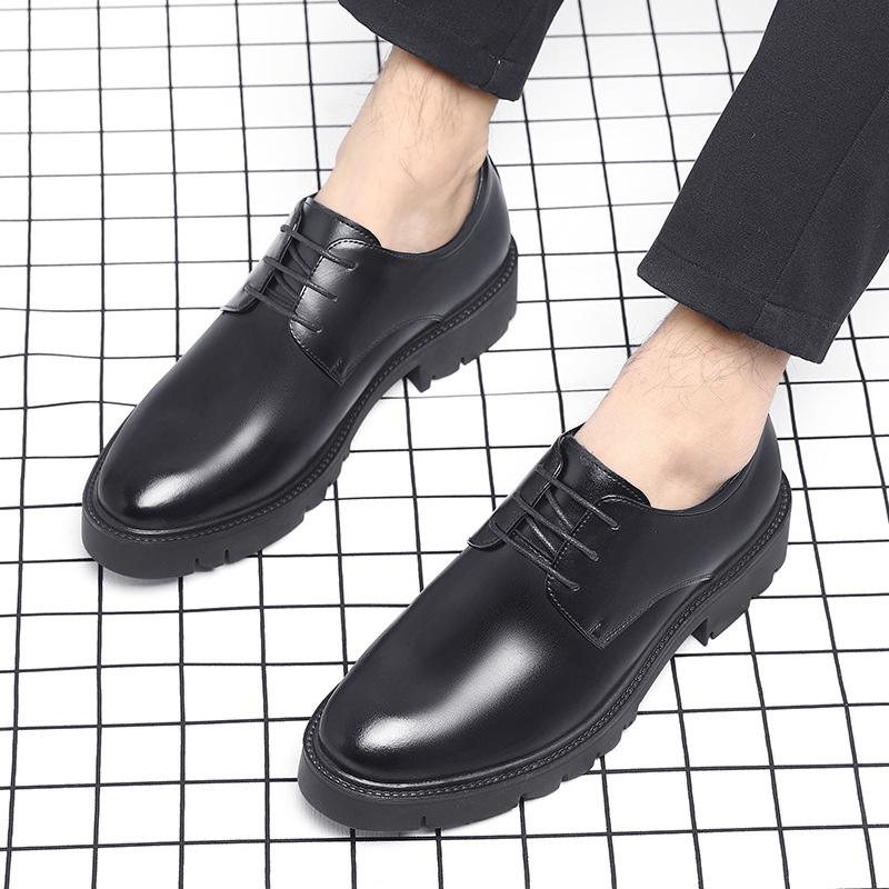 Mens Black Leather Lace Up Dre - Men Formal Wear Dress review and price