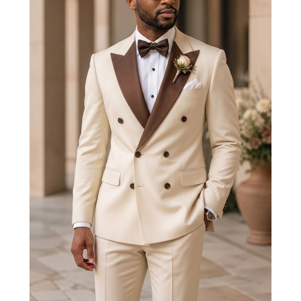 Men Double Breasted Tuxedo Sui - Men Formal Wear Modern review and price